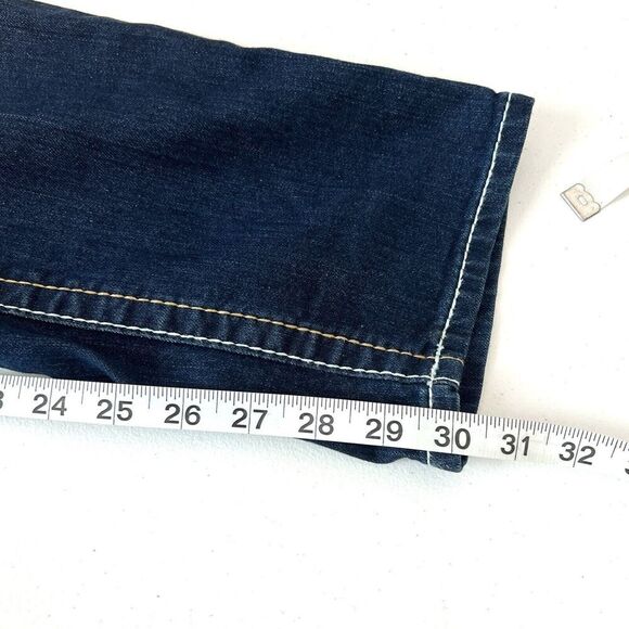 Seven7 Womens Blue Skinny Jeans Mid Rise Pockets Logo Cotton Blend - Picture 12 of 13